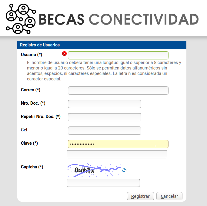 Inscripción a Becas