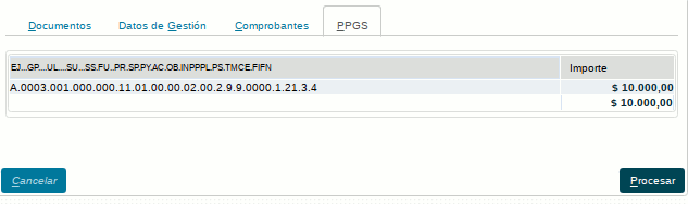 Confirmar Rendición de Caja Chica - Solapa PPGS