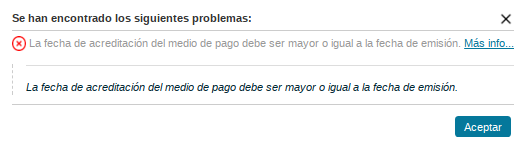 Error al modificar la fecha de débito